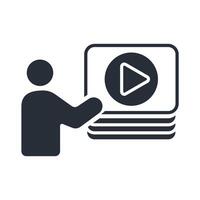 on demand icon. .Editable stroke.linear style sign for use web design,logo.Symbol illustration. vector
