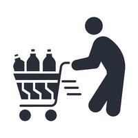 grocery delivery icon. .Editable stroke.linear style sign for use web design,logo.Symbol illustration. vector