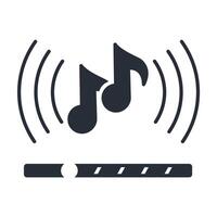 music streaming icon. .Editable stroke.linear style sign for use web design,logo.Symbol illustration. vector