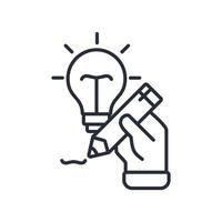 creativity icon. .Editable stroke.linear style sign for use web design,logo.Symbol illustration. vector