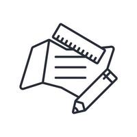 drafting icon. .Editable stroke.linear style sign for use web design,logo.Symbol illustration. vector