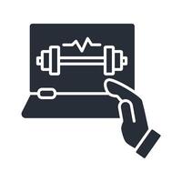 fitness app icon. .Editable stroke.linear style sign for use web design,logo.Symbol illustration. vector