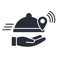 Food delivery icon. .Editable stroke.linear style sign for use web design,logo.Symbol illustration. vector