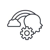 Imagination icon. .Editable stroke.linear style sign for use web design,logo.Symbol illustration. vector