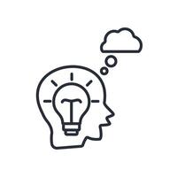 inspiration icon. .Editable stroke.linear style sign for use web design,logo.Symbol illustration. vector