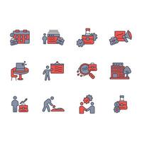 Work icon set..Editable stroke.linear style sign for use web design,logo.Symbol illustration. vector