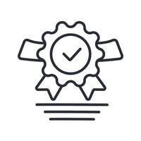 certified icon. .Editable stroke.linear style sign for use web design,logo.Symbol illustration. vector