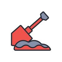 Shovel icon. .Editable stroke.linear style sign for use web design,logo.Symbol illustration. vector