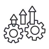 improve icon. .Editable stroke.linear style sign for use web design,logo.Symbol illustration. vector