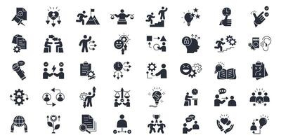 Soft skills icon set..Editable stroke.linear style sign for use web design,logo.Symbol illustration. vector
