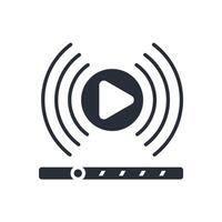 streaming icon. .Editable stroke.linear style sign for use web design,logo.Symbol illustration. vector