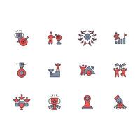 winners icon set..Editable stroke.linear style sign for use web design,logo.Symbol illustration. vector