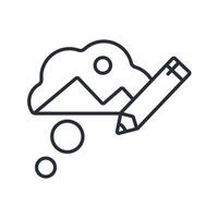 imagine icon. .Editable stroke.linear style sign for use web design,logo.Symbol illustration. vector