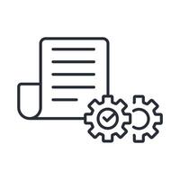 Content creation icon. .Editable stroke.linear style sign for use web design,logo.Symbol illustration. vector