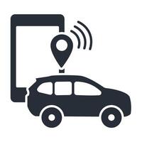 ride hailing icon. .Editable stroke.linear style sign for use web design,logo.Symbol illustration. vector
