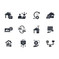 working from home icon set..Editable stroke.linear style sign for use web design,logo.Symbol illustration. vector