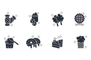 Sweets and desserts icon set..Editable stroke.linear style sign for use web design,logo.Symbol illustration. vector