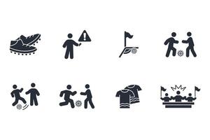 Football and soccer icon set..Editable stroke.linear style sign for use web design,logo.Symbol illustration. vector
