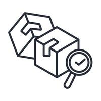 Quality Control icon. .Editable stroke.linear style sign for use web design,logo.Symbol illustration. vector