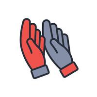 Garden Gloves icon. .Editable stroke.linear style sign for use web design,logo.Symbol illustration. vector