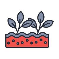 Soil icon. .Editable stroke.linear style sign for use web design,logo.Symbol illustration. vector