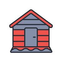 Shed icon. .Editable stroke.linear style sign for use web design,logo.Symbol illustration. vector