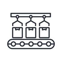 Production icon. .Editable stroke.linear style sign for use web design,logo.Symbol illustration. vector