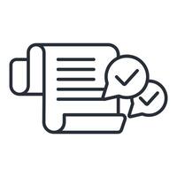 validation icon. .Editable stroke.linear style sign for use web design,logo.Symbol illustration. vector