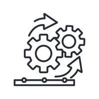 process icon. .Editable stroke.linear style sign for use web design,logo.Symbol illustration. vector