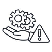 Risk management icon. .Editable stroke.linear style sign for use web design,logo.Symbol illustration. vector