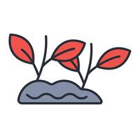 Sprout icon. .Editable stroke.linear style sign for use web design,logo.Symbol illustration. vector