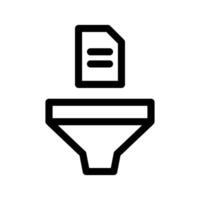Data Filter Icon Symbol Design Illustration vector