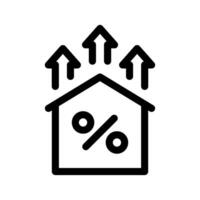 Property Price Rising Up Icon Symbol Design Illustration vector