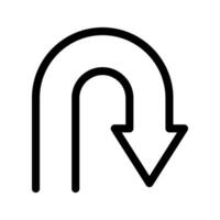 U Turn Icon Symbol Design Illustration vector
