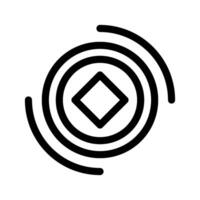 Chinese Coin Icon Symbol Design Illustration vector