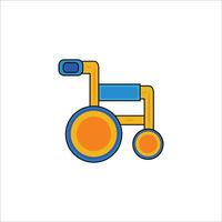 a wheelchair icon on a white background vector