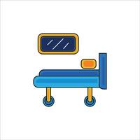 bed icon isolated on white background vector