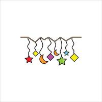 Decorations hanging on a tree vector