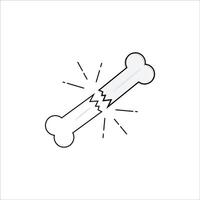 a bone bone icon on a white background vector
