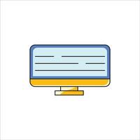 a computer monitor with a check box on it vector