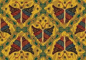 Indonesian batik motifs with very distinctive plant patterns vector