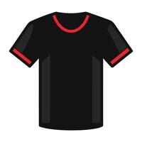 Black TShirt Design Template Red Accents, Simple Style. vector