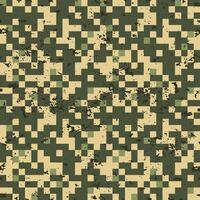 Seamless pattern square green camouflage grunge vector