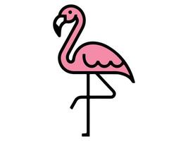 Pink flamingo free vector