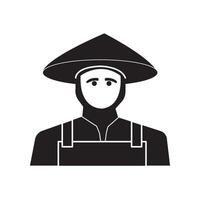 farmer icon illustration design template vector