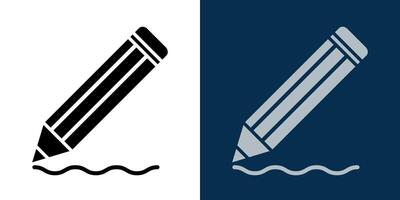 Pencil icon. Pencil writes. Signature icon. Letter. Text editing icon. vector