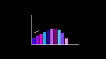 Bar graph infographic chart diagram suitable for business graph showing arrow growth 4k animation video