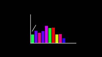 Animated bar graph fluctuating in suitable for showing business stable up down, animation infographic 4k, motion graphic video