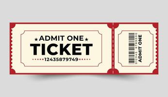 A ticket for a movie or concert vector