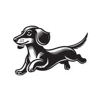 Dachshund, Minimalist and Simple Silhouette vector